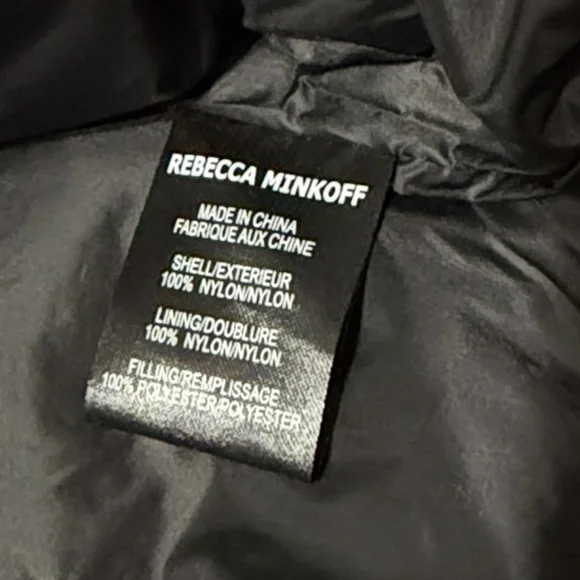 Rebecca Minkoff Black Quilted Puffer Jacket M NWT - Picture 12 of 12